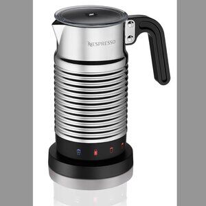 Nespresso Aeroccino4 Dishwasher-Safe Electric Milk Frother (Silver)